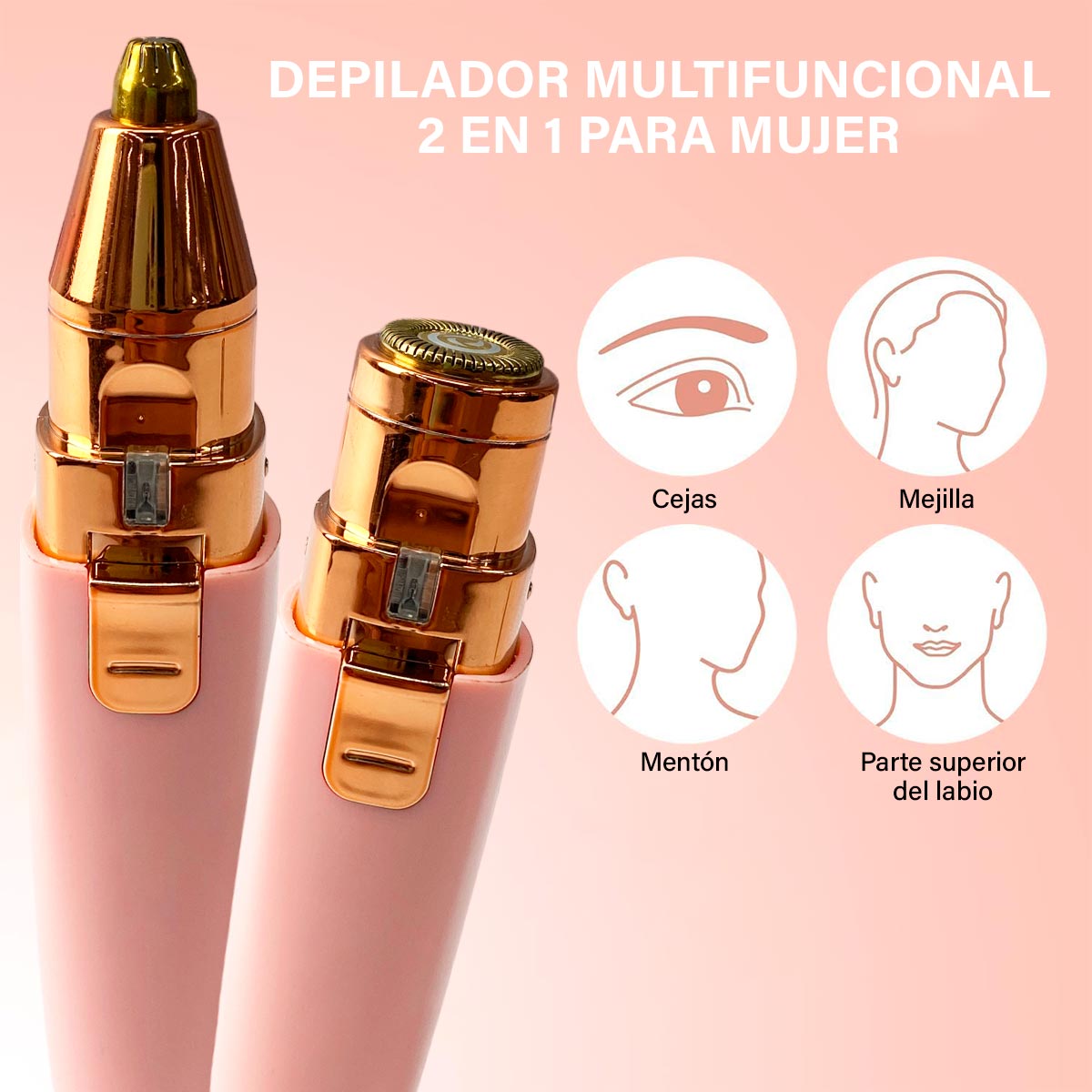 ✨ Depilador 2 en 1 Cejas y Facial KM-6667