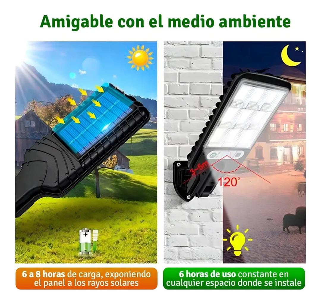Lámpara Solar LED con Sensor de Movimiento!