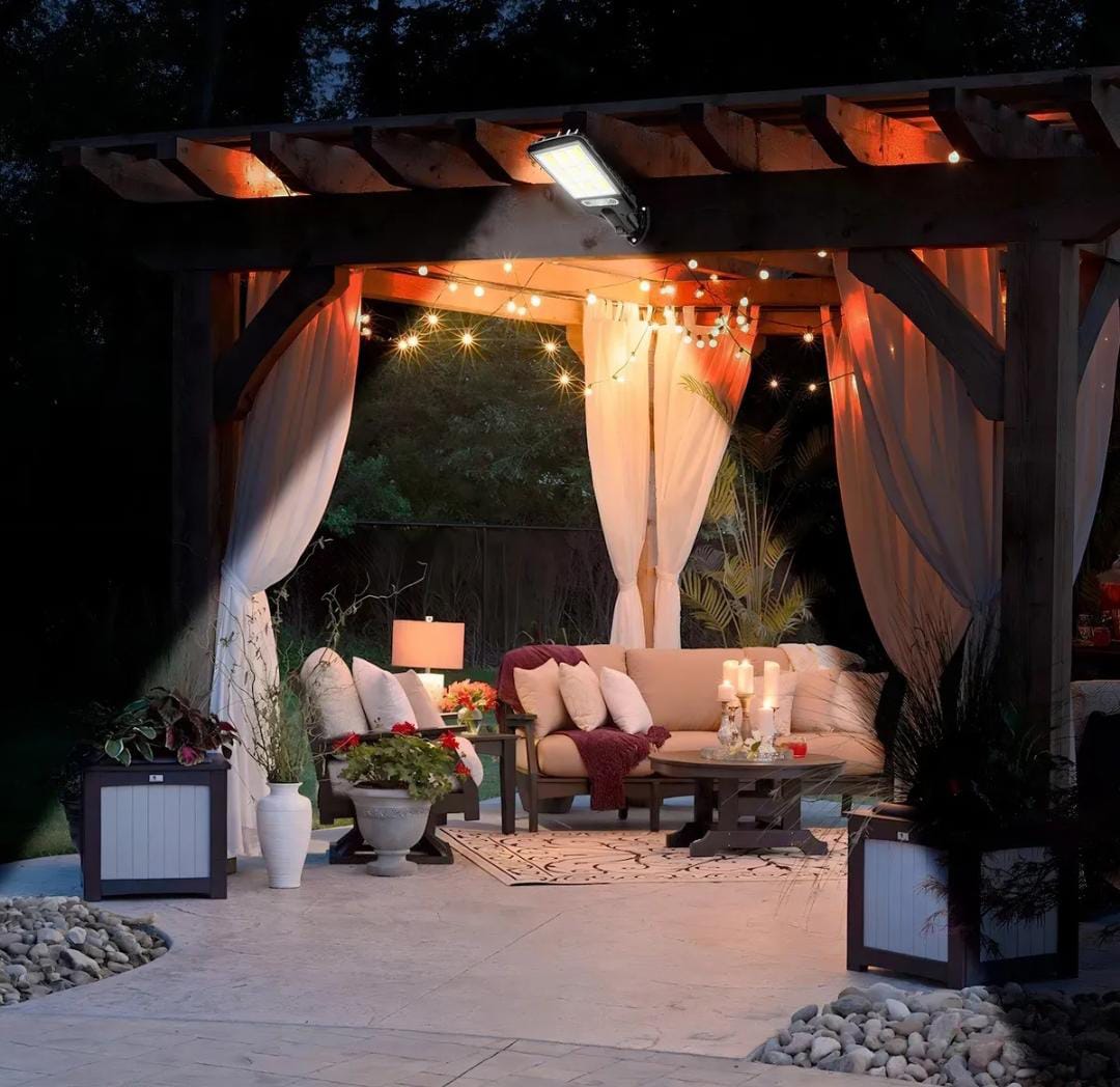 Lámpara Solar LED con Sensor de Movimiento!