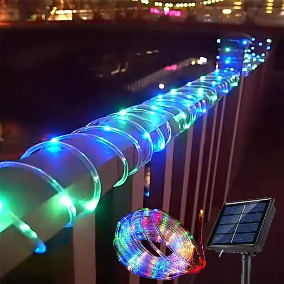⭐ Manguera LED Solar – Luz Mágica para tu Navidad!