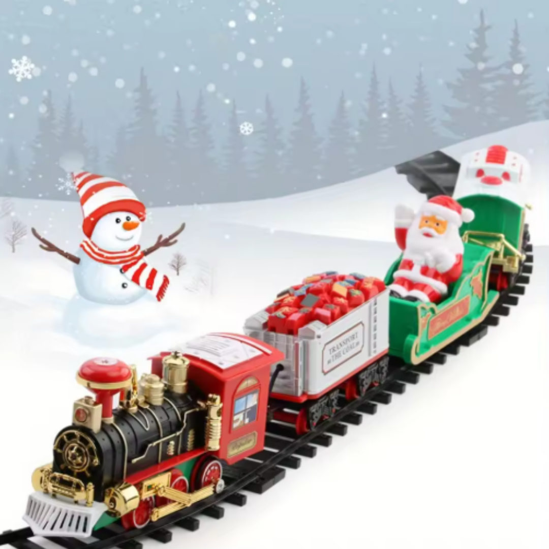 Tren Navideño Merry Christmas con Humo Real. 🎁