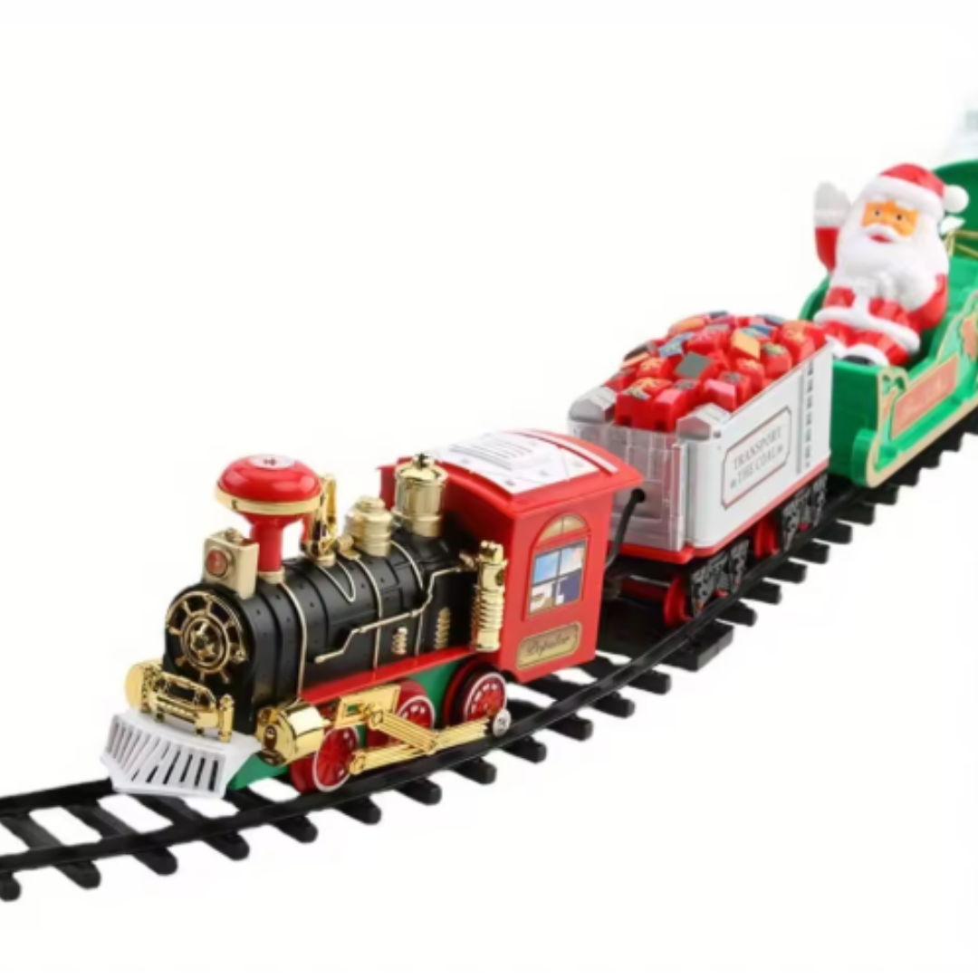 Tren Navideño Merry Christmas con Humo Real. 🎁