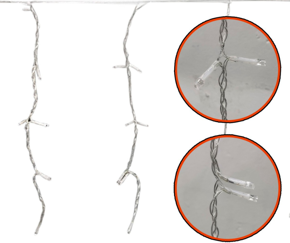 ✨ Cortina de Luces LED Navideñas con Panel Solar