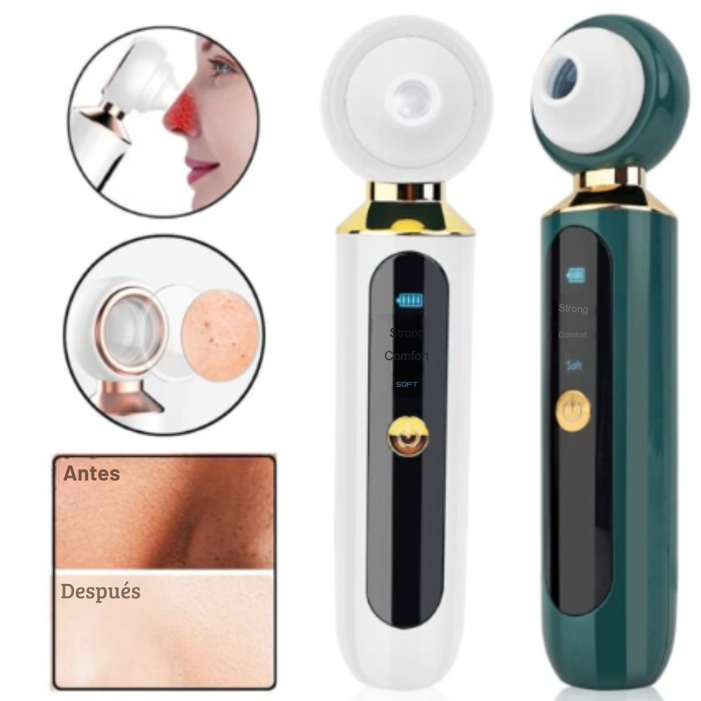 ✨ Aspirador de Poros con Lupa 50× y Luz LED.